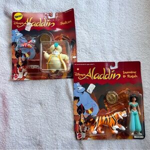 Disney Aladdin Sultan and Jasmine with Rajah Figures